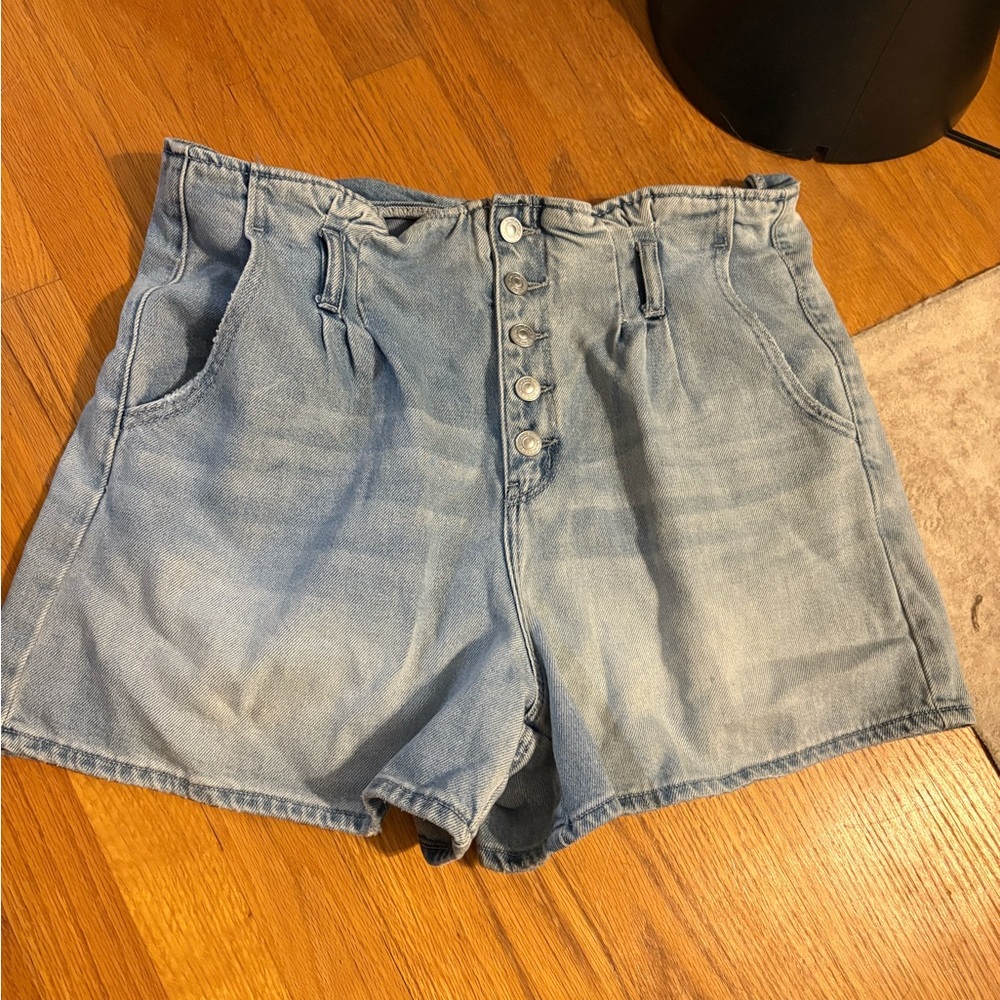 American Eagle Outfitters Light Blue High-Waisted Shorts
